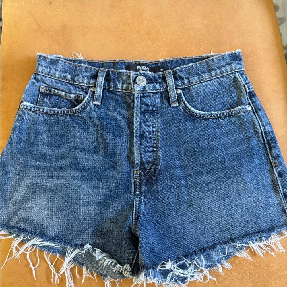 Hudson Jeans Blue Jean Shorts Distressed Cut-Off Style